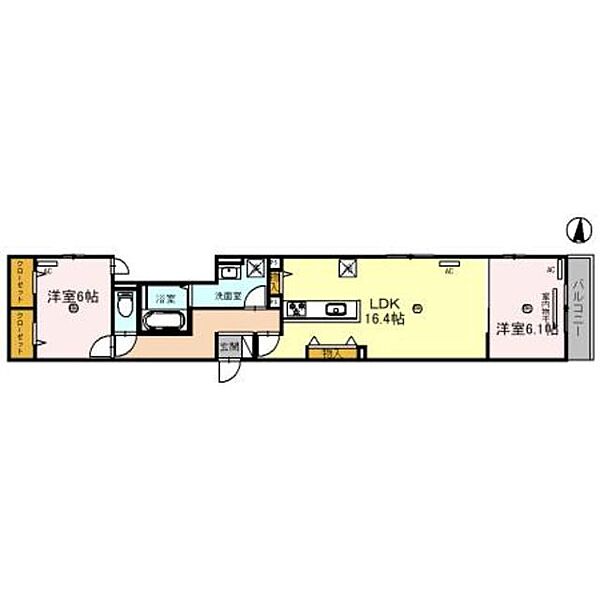 シャンピア北花田 ｜大阪府堺市北区北花田町３丁(賃貸アパート2LDK・1階・68.73㎡)の写真 その2