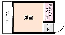 アミンズ聖蹟桜ヶ丘 2階ワンルームの間取り
