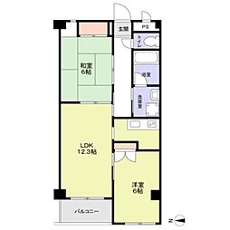 K・HOUSE 2LDKの間取図画像
