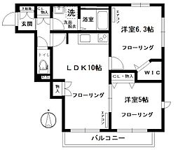GRASSPARK 2LDKの間取図画像