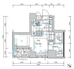 クレイシア日本橋水天宮前 8階1Kの間取り