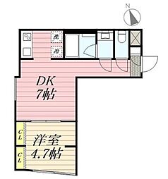 PASEO代々木上原2 1DKの間取図画像