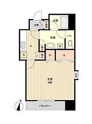 JR仙石線 宮城野原駅 徒歩9分の賃貸マンション 6階1Kの間取り