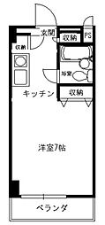 第七植村ビル ワンルームの間取図画像