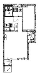 Aspros王子 1階1LDKの間取り