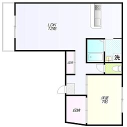 メゾンシルクロード 1LDKの間取図画像