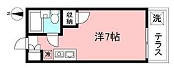 ソレアード ワンルームの間取図画像