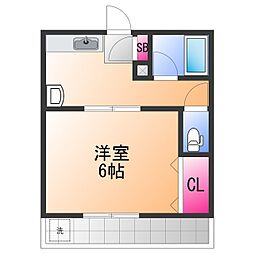 昌和鳳 1DKの間取図画像