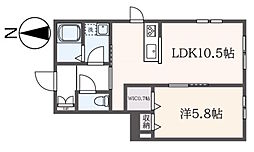 ドミールF鶴ヶ峰 1LDKの間取図画像