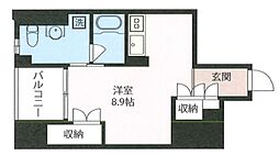 エスティメゾン板橋C6 ワンルームの間取図画像