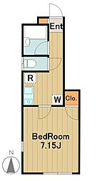 京王相模原線 京王堀之内駅 バス12分 柚木中央小学校前下車 徒歩3分の賃貸アパート 1階1Kの間取り
