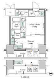 ワンルーフレジデンス板橋大山 503 5階1DKの間取り
