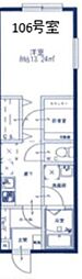 SK・リデンテ3 1Kの間取図画像