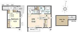 シェ・ソワ 1SLDKの間取図画像
