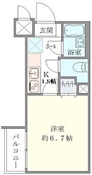 LiveCasa板橋大山 1Kの間取図画像
