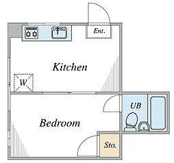エルマンションＢ 1階1DKの間取り