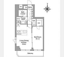 BPRレジデンス大島 1LDKの間取図画像