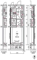 ARCOBALENO BUBAIGAWARA 1Kの間取図画像