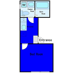 京急空港線 大鳥居駅 徒歩6分の賃貸アパート 3階1Kの間取り