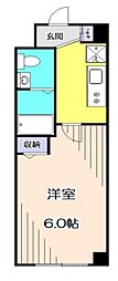 Ａｉｆｏｒｔ三鷹駅前 2階1Kの間取り