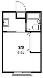 矢島ハイツ 1Kの間取図画像
