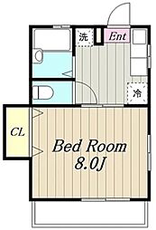 セン・シュウ三番館 1Kの間取図画像