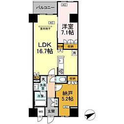 サンジョイアゼロ 6階1SLDKの間取り