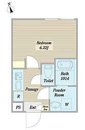 ブライト品川 1Kの間取図画像