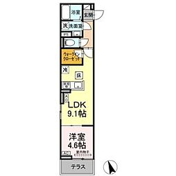 セレスティア池袋立教通り 1階1LDKの間取り