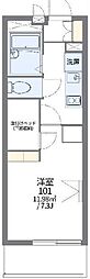 レオパレスYUME 1Kの間取図画像