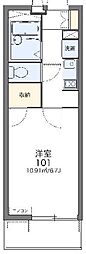 レオパレスブルファーニ2 1Kの間取図画像