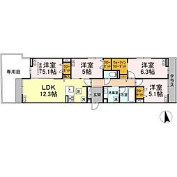 セレスティア新小岩 4LDKの間取図画像