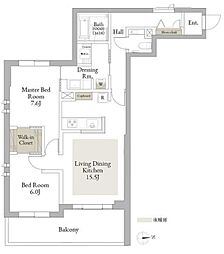 ＷｉｔｈＰｌｕｓ三鷹 3階2LDKの間取り