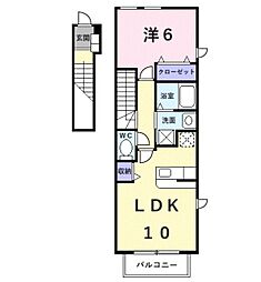 クレメント・ユニティ 1LDKの間取図画像