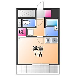 南海泉北線 和泉中央駅 徒歩18分の賃貸マンション 3階ワンルームの間取り