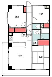 シティーハイム21 2階3LDKの間取り