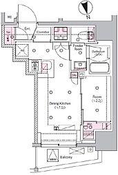 シーフォルム板橋3 7階1DKの間取り