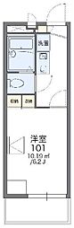 レオパレスリバーサイド・M 1Kの間取図画像