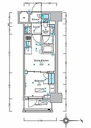 ルフォンプログレ浅草入谷 1DKの間取図画像