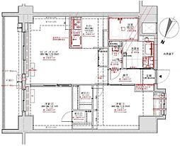 ドゥーエ東十条 3階2LDKの間取り