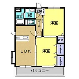 アイリー・ガーデン 2LDKの間取図画像