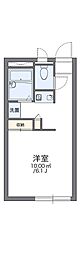 レオパレスかみさわ 2階1Kの間取り