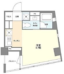 フルハウス代々木 2階ワンルームの間取り
