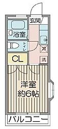 ヴィエント高輪 1Kの間取図画像