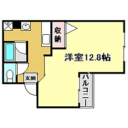 金子橋マンション 1Kの間取図画像