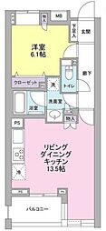 デュエット北千住マキア 1LDKの間取図画像