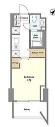 PARKFLATS祐天寺 1Kの間取図画像