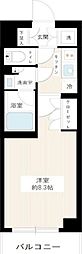 ハイズレーヴ 1Kの間取図画像