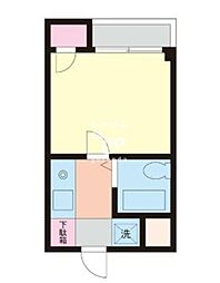 東急目黒線 不動前駅 徒歩6分の賃貸マンション 3階1Kの間取り