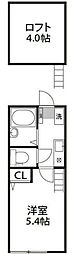 ウィンガーデン川和町C 1Kの間取図画像